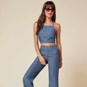 Reformation Clover Denim Two Piece Set